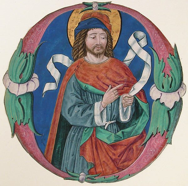 Manuscript Illumination with the Figure of a Saint in an Initial O by an unrecorded maker, The Metropolitan Museum of Art