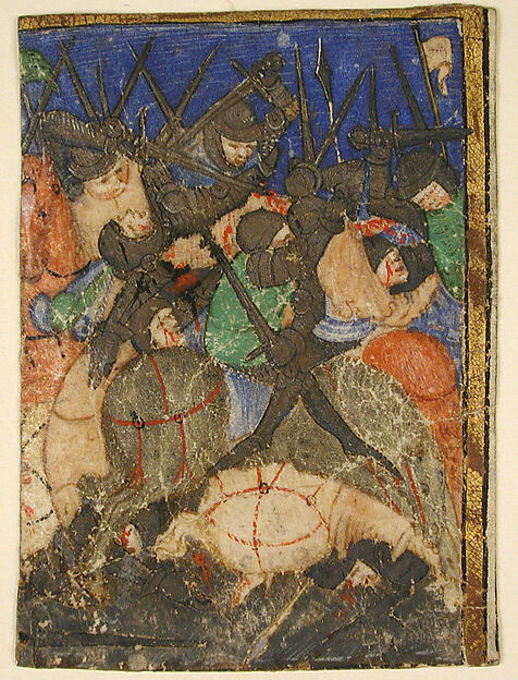 Manuscript Cutting Showing a Scene from Hebrew Scripture, Perhaps the Life of King David (?) by an unrecorded maker, The Metropolitan Museum of Art