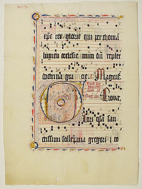 Manuscript Leaf with Initial F, from an Antiphonary