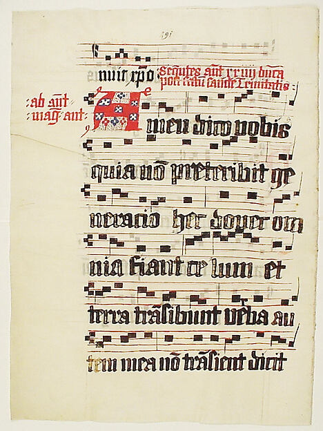 Manuscript Leaf with Initial A, from an Antiphonary by an unrecorded maker, The Metropolitan Museum of Art