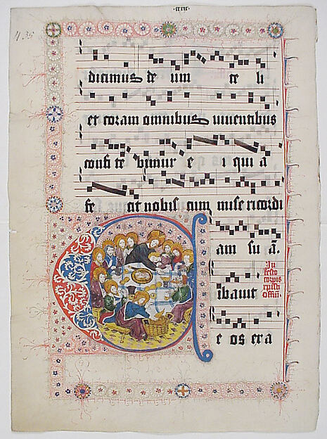 Manuscript Leaf with Initial C, from a Gradual by an unrecorded maker, The Metropolitan Museum of Art