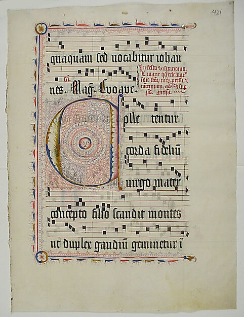 Manuscript Leaf with Initial C, from an Antiphonary by an unrecorded maker, The Metropolitan Museum of Art