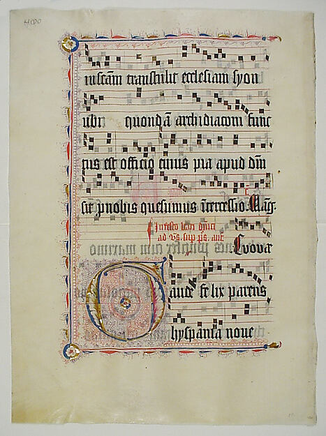 Manuscript Leaf with Initial G, from an Antiphonary by an unrecorded maker, The Metropolitan Museum of Art