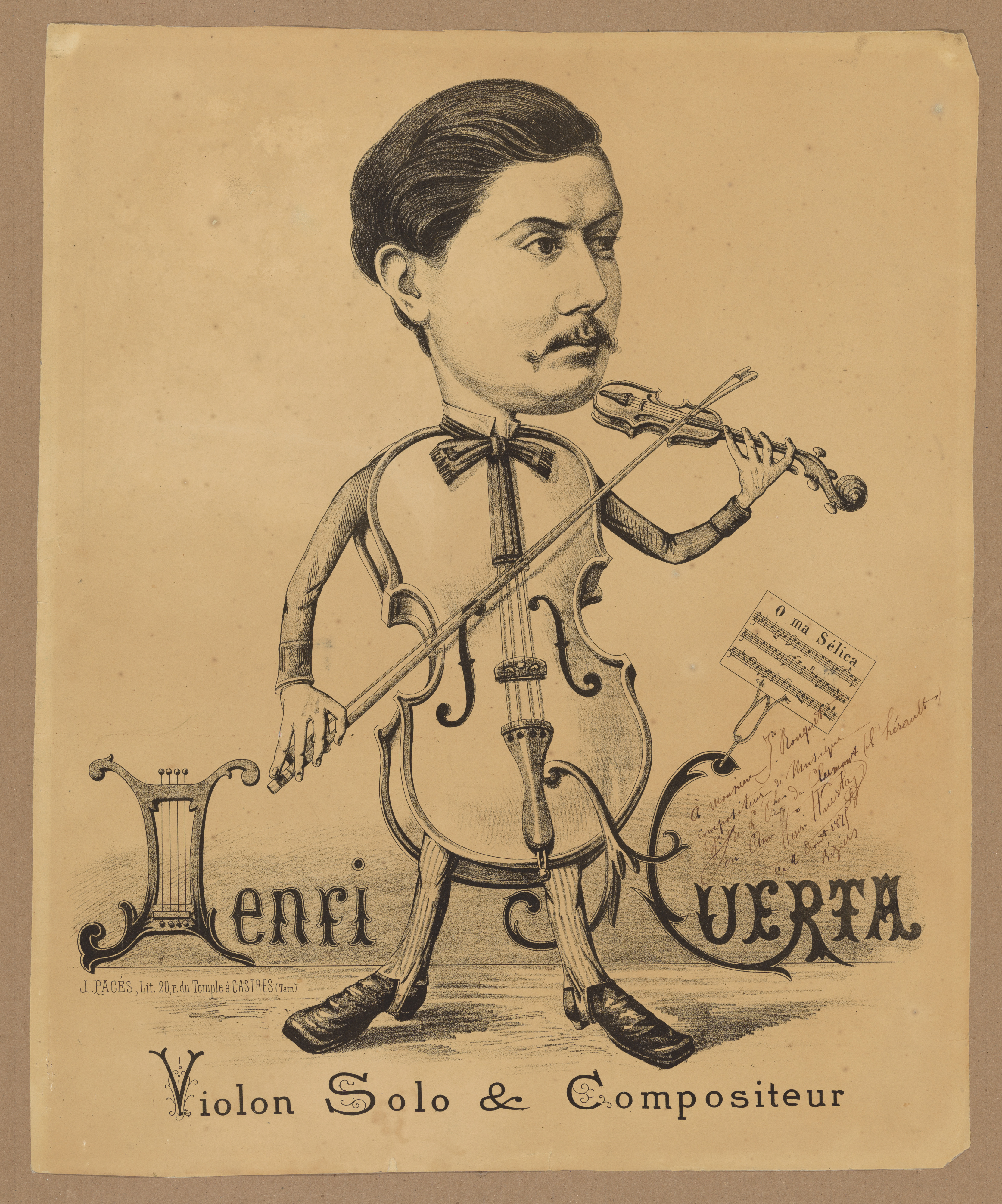 Poster for a performance by Henri Huerta by Anonymous