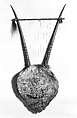 Lyre, Tortoiseshell, antelope horns, animal hide, shark teeth, hemp string, African (east)