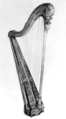 Pedal Harp, Holtzmann French, Wood, iron, gut strings, paint, French
