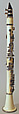 Clarinet in E-flat, Theodore Berteling (Westphalia, 1821/22–1890 New York) or successor, Ivory, nickel-silver, rosewood, American