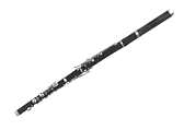 Transverse flute in B, wood, nickel-silver, American