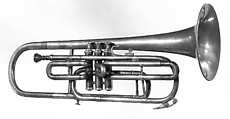 Alto valve trombone in E-flat, August Pollmann, Brass, nickel, silver, American