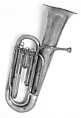 Contrabass Saxhorn in E-flat, C. A. Zoebisch, Brass, nickel-silver, American