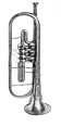 Valve Trumpet in B-flat, Brass, German