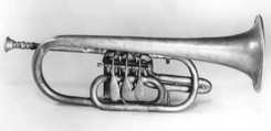 Soprano Saxhorn in B-flat, Brass, nickel-silver, possibly American