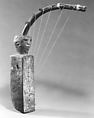 Arched Harp, wood, metal cotton cord, Congolese