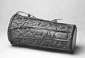 Double-headed drum, Hide, various materials, possibly Indonesian