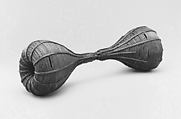 Rattle, Cane fiber, wood, seed, Congolese