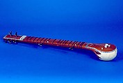 Sitar, ostrish egg, wood, ivory, wire, Indian