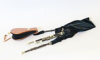 Northumbrian Small-Pipe, John Center Scottish, Wood, leather, ivory, brass, Scottish