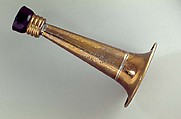"Zobo Horn" (Kazoo), Zobo Band Instruments, brass, wood, American U.S.A.