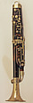 Bass Clarinet in B-flat, Giacinto Riva (Italian, active 1839–72), boxwood, ebony, nickel-silver, Italian