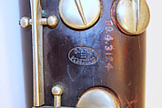Bass Clarinet in B-flat, Giacinto Riva (Italian, active 1839–72), boxwood, ebony, nickel-silver, Italian