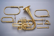 Cornet a Pistons in B-flat, Auguste Raoux  French, Brass, nickel-silver, mother-of-pearl, French