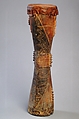 Drum, Wood, reptile, skin, paint, New Guinean