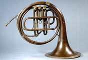 French Horn in F, J. L. Allen? American or German, Brass, nickel-silver, American or German