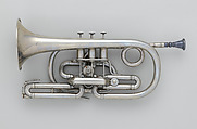 Rotary Valve Cornet, Isaac Fiske (American, Holden, Massachusetts 1820–1894 Worcester), Nickel silver, American