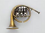 Post Horn, Brass, nickel-silver, possibly Austrian