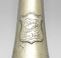 Over-the-Shoulder Soprano Horn in E-flat, John F. Stratton (American), Nickel-silver, American