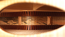 "Winter" from "The Four Seasons" (Serial number 200), John Monteleone (American, Islip, New York born 1947), Tyrolean maple, Tyrolean spruce, curly red maple, Macassar ebony, sterling silver, mother-of-pearl, diamond, nickel plating, natural blonde nitro-cellulose lacquer finish  , American