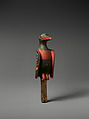 Rattle, Wood, pebbles or pellets, polychrome, Native American (Haida)