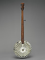Banjo, Hercules McCord (American, St. Louis 1855–1890 St. Louis), Metal, parchment, American U.S.A.