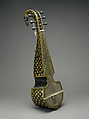 Sarod, Dun wood, parchment, wire & gut, Indian (northwest)