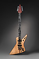 8-String Custom Explorer (serial  no. MINE), Alembic Inc., Bird's-eye maple, walnut, ebony, purpleheart, zebrawood, brass, nickel, chrome, silver, plastic