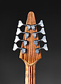 8-String Custom Explorer (serial  no. MINE), Alembic Inc., Bird's-eye maple, walnut, ebony, purpleheart, zebrawood, brass, nickel, chrome, silver, plastic