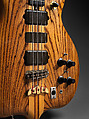 Alembic Series I (serial no. 74-A011), Alembic Inc., Zebra wood, maple, walnut, ebony, brass, plastic