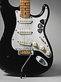 Stratocaster (serial no. 76 75765), Fender, Alder, maple, walnut, chrome, nickel, brass, plastic