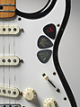 Stratocaster (serial no. 76 75765), Fender, Alder, maple, walnut, chrome, nickel, brass, plastic