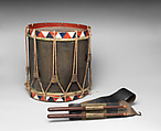 Side Drum, Wood, skin, cord, Dutch