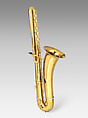Contrabass saxophone in E flat, Evette-Schaeffer (French), Brass, white metal, French