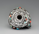 Ritual Conch Shell Trumpet (Dung-Dkar), Conch shell, silver, turquoise and coral, Tibet