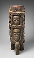 Agba Ogboni, George Bandele (Nigerian, born 1910), Wood (aberinberin?), hide, Yoruba