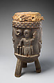 Ogboni Drum, George Bandele (Nigerian, born 1910), Wood (aberinberin?), hide, Yoruba