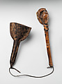 Bell and Beater, Wood, iron, cotton, Baule people
