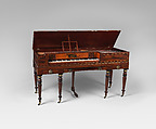 Square Piano, Babcock, Appleton and Babcock  American, Satin mahogany, metal, and various materials, American