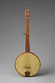 Banjo, Wood, goatskin, American