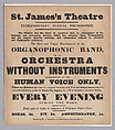 Announcement for the Organophonic Band, Letterpress and lithograph