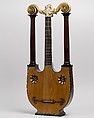 Lyre Guitar, Joseph Pons (probably a son of César Pons) French, Mahogany, spruce, ebony, brass, nickel-silver, gilding, French