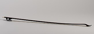 Violin Bow, Bausch workshop, Pernambuco, whalebone, silver, ebony, mother-of-pearl, horsehair, German